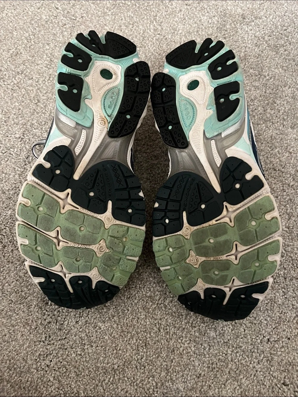 Brooks Women's White Navy & Aqua Running Sneakers-Ghost 4